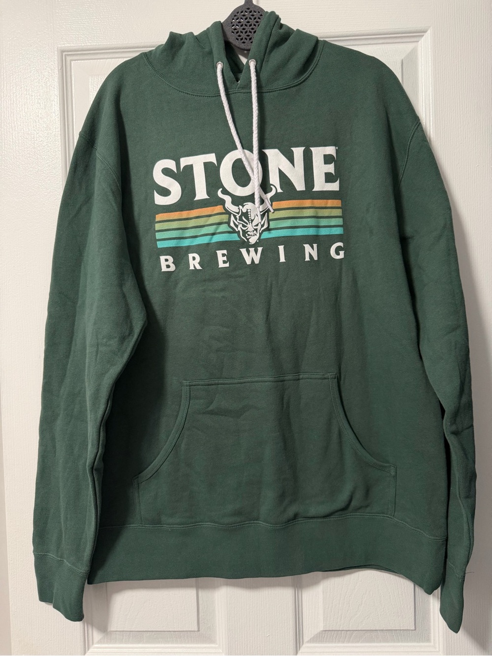 Stone Brewing Paramount Hoodie XL Green Retro Logo Pullover NWT $55